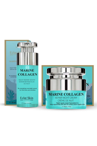 Marine Collagen Night Cream 50ml + Marine Collagen Night Repair Serum 30ml