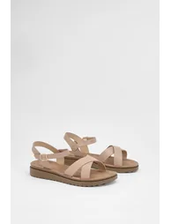 Good For The Sole: Florinda Cross Strap Comfort Wedge Sandals - 2