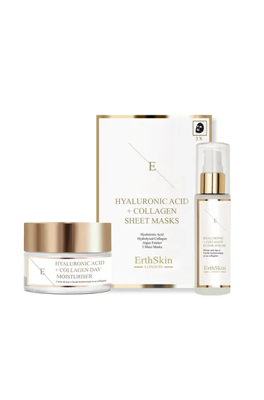 Hyaluronic acid & Collagen Day Cream 50ml + Hyaluronic acid & Collagen Serum - 60ml + Hyaluronic Acid & Collagen Mask - 3 sheets
