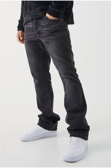 Slim Rigid Flare Jean - charcoal