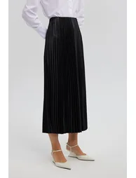 Touché Black Pleated Midaxi Skirt - 2
