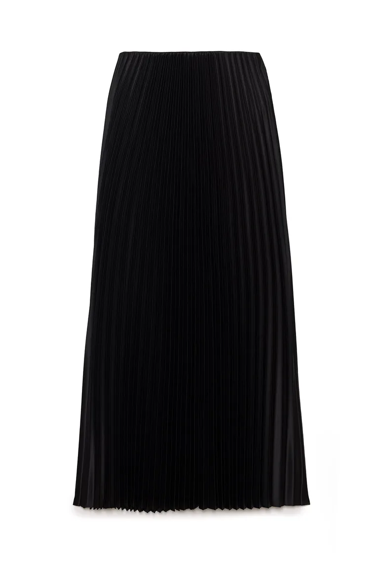 Touché Black Pleated Midaxi Skirt - 5