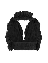 Ruffle Detailed Crop Top - 1