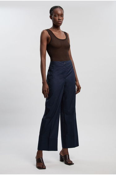 Utility Organdie Detail Woven Wide Leg Trouser