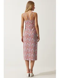 Happiness İStanbul Orange Column Midi Dress - 6