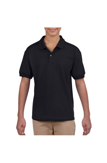 Gildan Childrens/Kids Plain Jersey Polo Shirt - Black