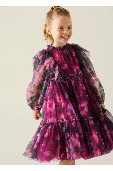 Estella Tiered Mesh Dress