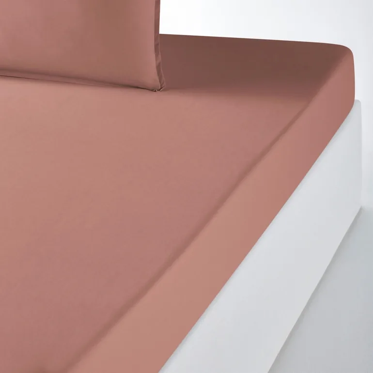 Organic Cotton Percale Plain Fitted Sheet