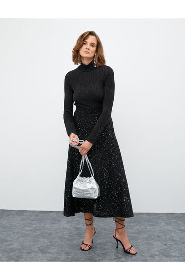 Glitter Tissued Knitted Sweater