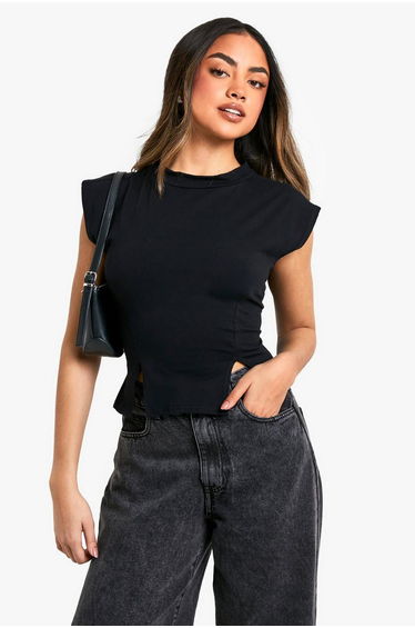 Split Hem V Shape Top