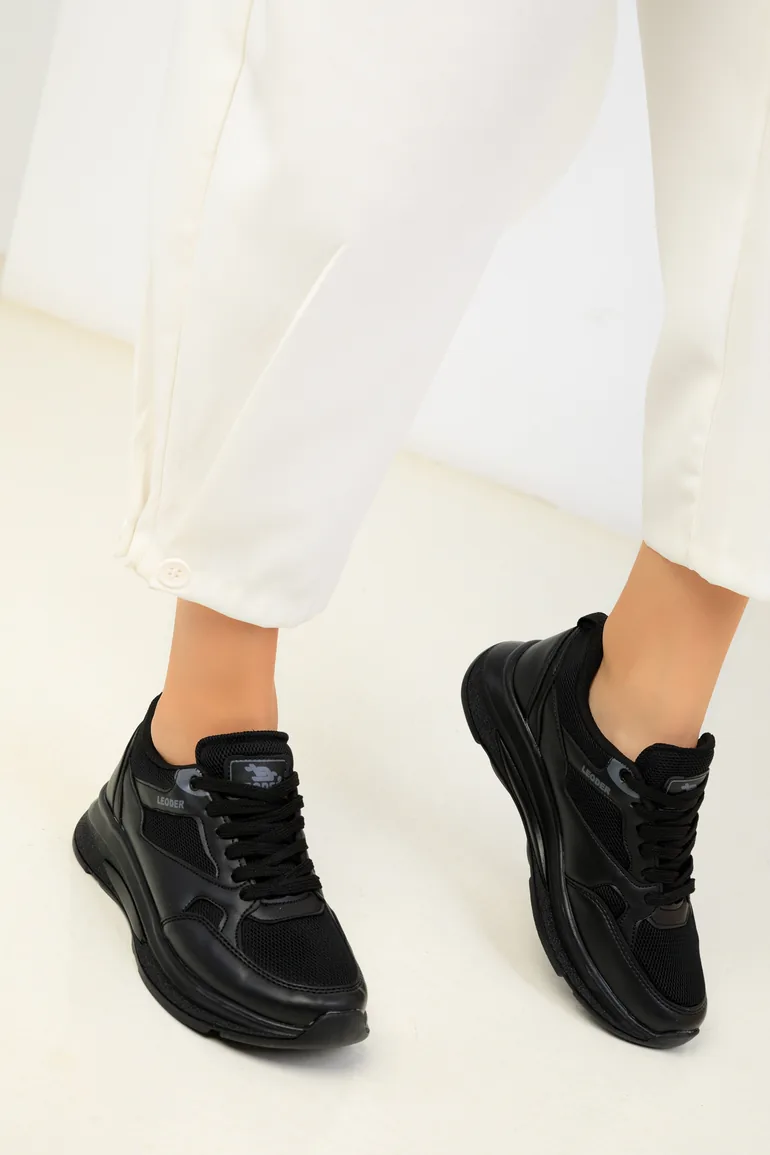 Black-Black Women's Sneakers - 3