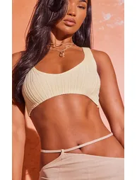 Butter Cream Rib Knit Bralet - 3