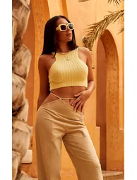 Butter Cream Rib Knit Bralet