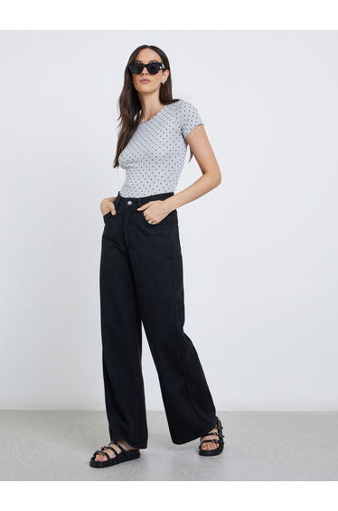 Polka Dot Print Short Sleeve T-Shirt