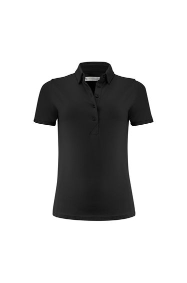 James Harvest Womens/Ladies American Supreme Polo Shirt - Black