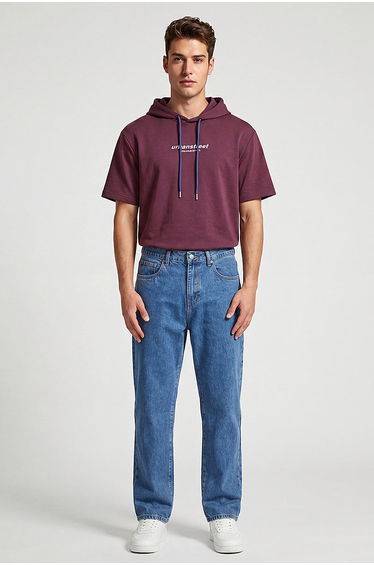 Straight Fit Denim Pants