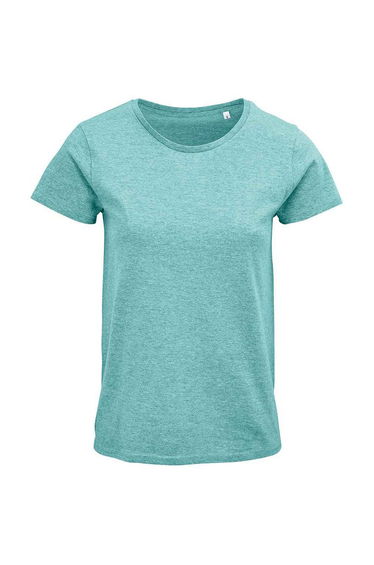 SOLS Womens/Ladies Crusader Heather Organic T-Shirt - Light Green
