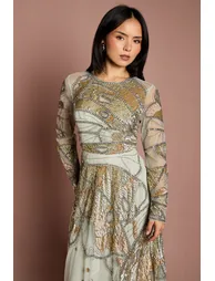 Petite Premium Hand Embellished Maxi Dress - 3