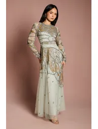 Petite Premium Hand Embellished Maxi Dress