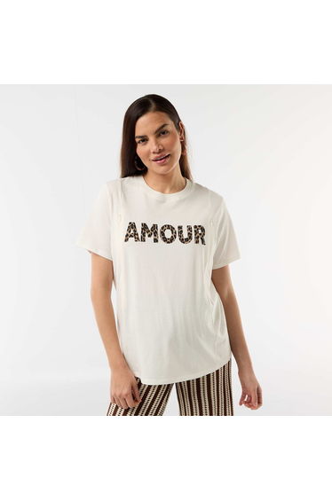 Printed Nursing T-shirt WHITE