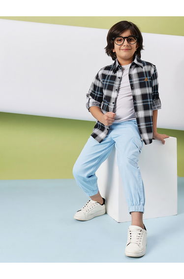Checked Roll-Up Sleeve Shirt