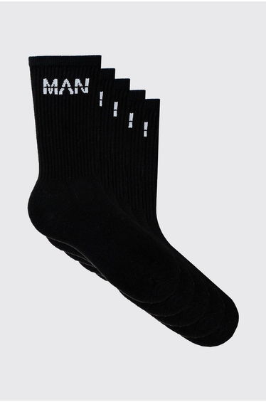 5 Pack Man Sport Socks - black