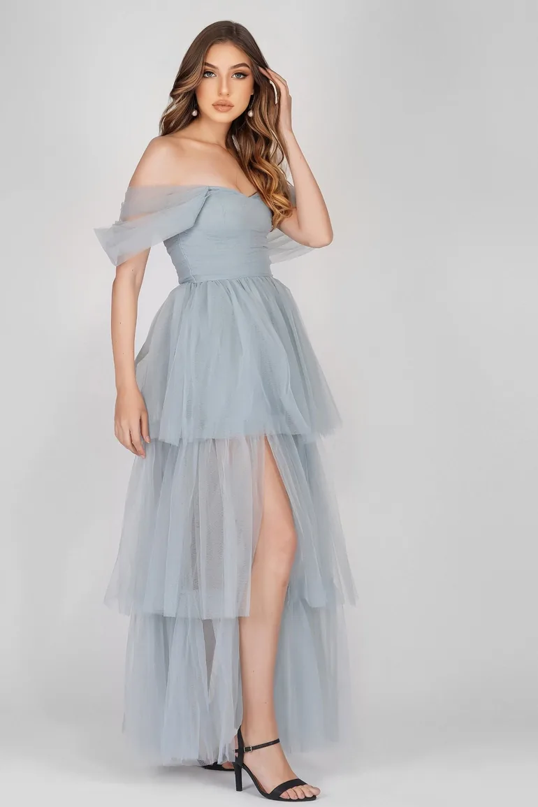 Sydney Dusty Blue Tulle Dress - 3