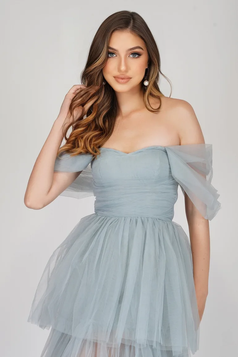 Sydney Dusty Blue Tulle Dress - 2