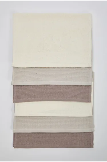 Set of 6 Waffle Detailed Guest & Kitchen Drying Cloths/Towels 30X45 cm
