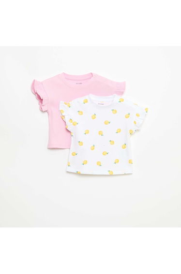 2-Pack Short-Sleeve Cotton Jersey T-Shirts WHITE