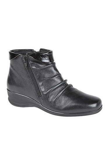 Mod Comfys Womens/Ladies Softie Leather Flexible Ankle Boots - Black