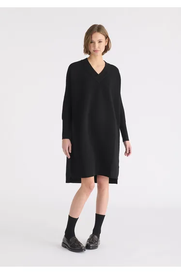 Paisie V-Neck Ribbed Jumper Dress