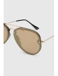 Metal Frame Aviator Sunglasses - brown - 3