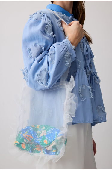 RIFFLED ORGANZA BAG