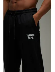 بنطلون رياضي بأرجل عريضة - أسود - 2