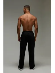 بنطلون رياضي بأرجل عريضة - أسود - 1