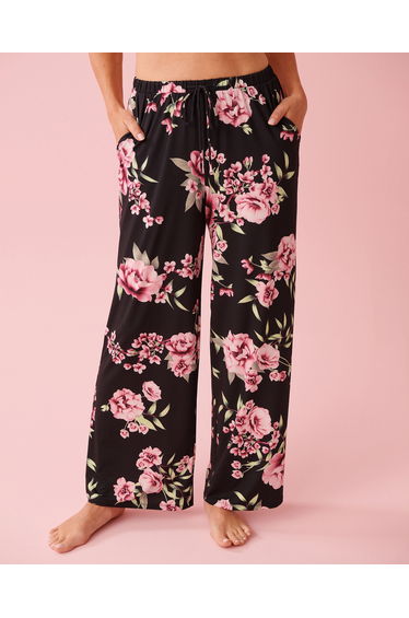 Peony Print Recycled Fibers Pants