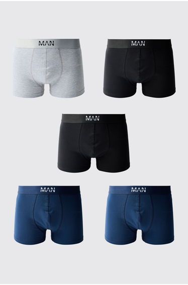 5 Pack Mixed Colour Man Trunks - multi