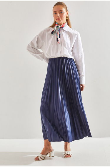 Women's Elastic Waist Flared Skirt