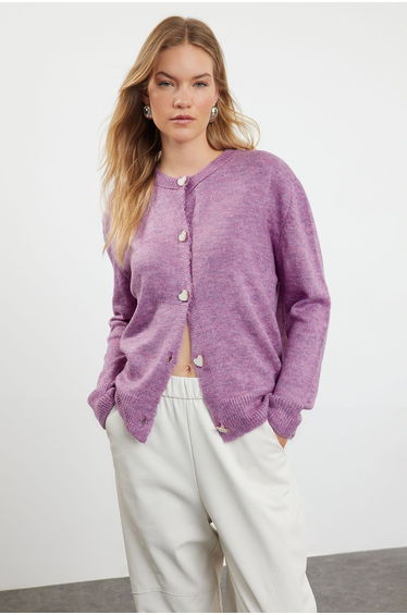 Cardigan - Purple - Regular fit
