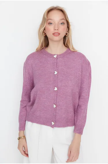 Cardigan - Purple - Regular fit