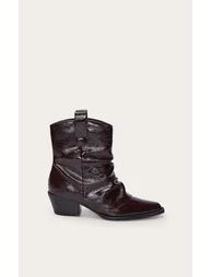 بوت مزموم بطول الكاحل - بني - 1