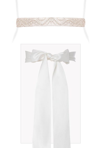 Samara Swirl Sash Ivory
