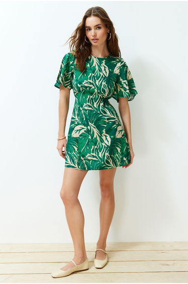 Green Woven Dress