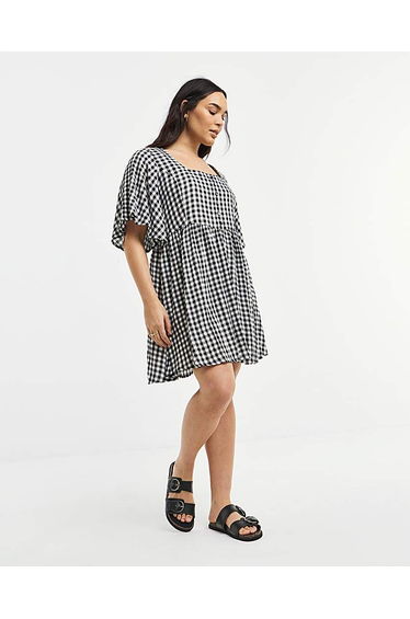 Gingham Historic Detail Skater Dress