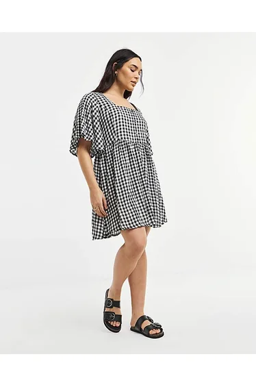 Gingham Historic Detail Skater Dress