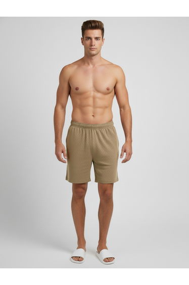 Men Beige Lounge Shorts