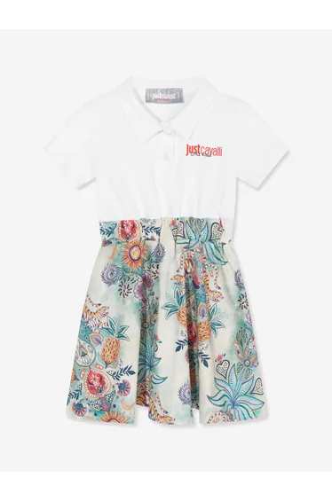 Just Cavalli Girls Hobi Midi Dress in Multicolour