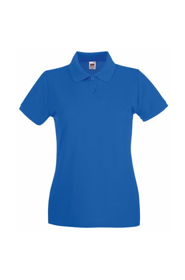 Fruit Of The Loom Ladies Lady-Fit Premium Short Sleeve Polo Shirt - Royal