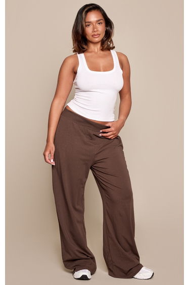 Shape Chocolate Straight Leg Trousers